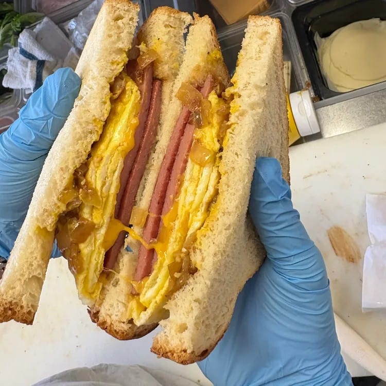 #6 Bologna, Egg & Cheese.