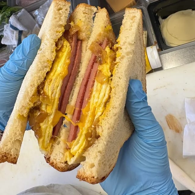 #6 Bologna, Egg & Cheese.