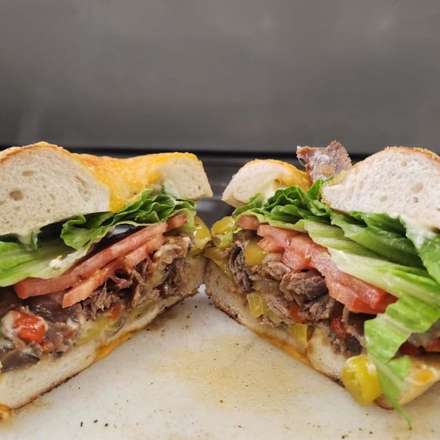 Donnie D's Cheese Steak Sandwich.