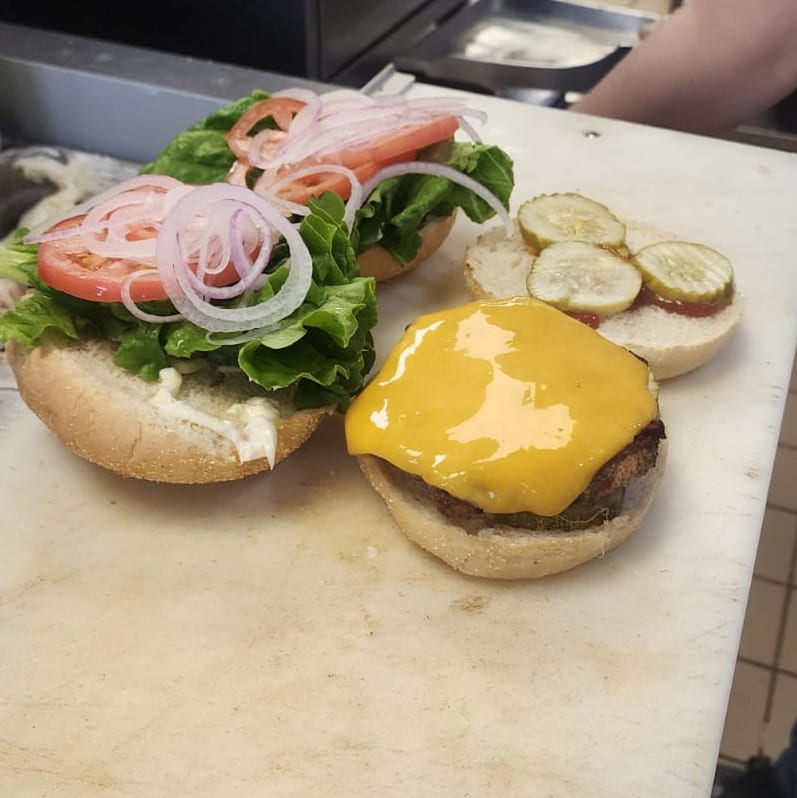 Big D's Cheeseburger & Fries.